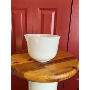Vintage Glass bake Sunbeam Milk Glass Mixing Bowl Pour Lip 20 CJ